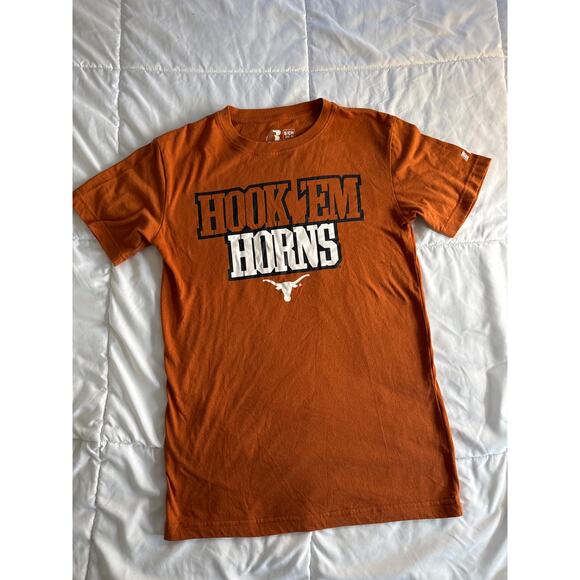 Texas Longhorns Hook ’Em Horns Shirt & Hat Bundle Russell Athletic Tee - Picture 2 of 9